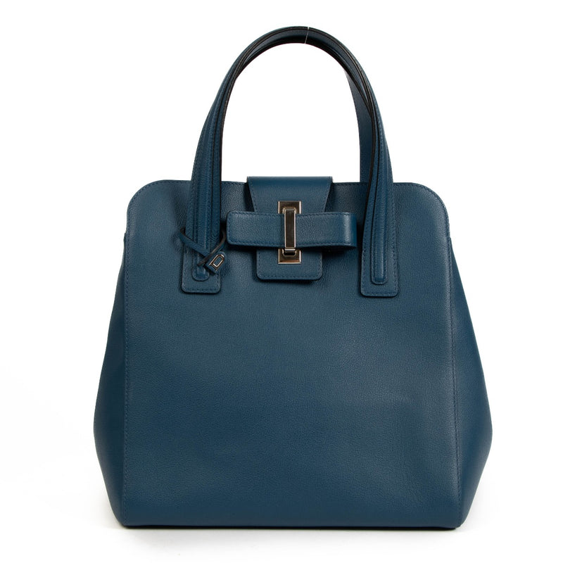 Delvaux Bleu de Prusse Cadence Simplissime N/S PM Tote Bag
