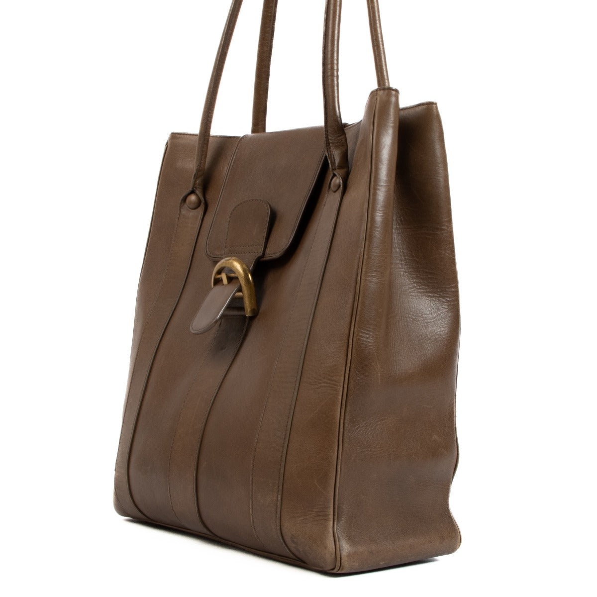 Delvaux Brown Leather Brillant Tote Bag