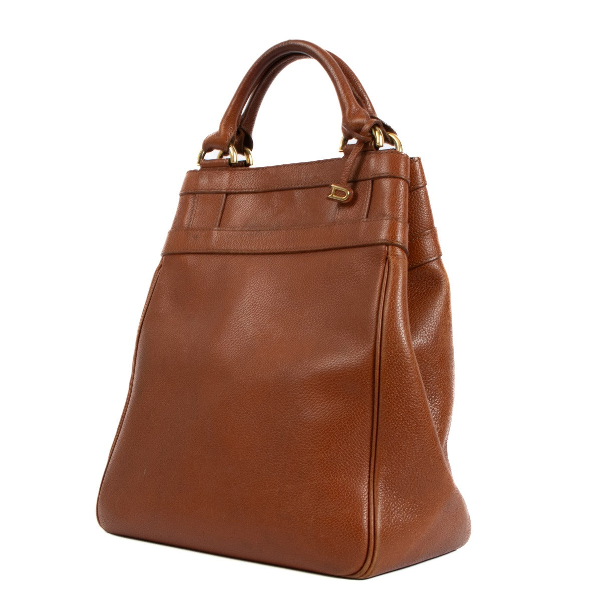 Delvaux Cognac Canter Roseau Bag