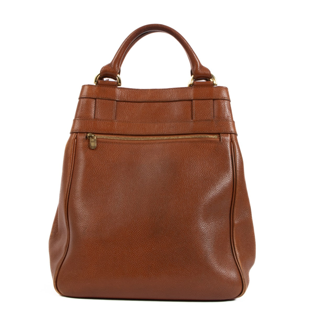 Delvaux Cognac Canter Roseau Bag
