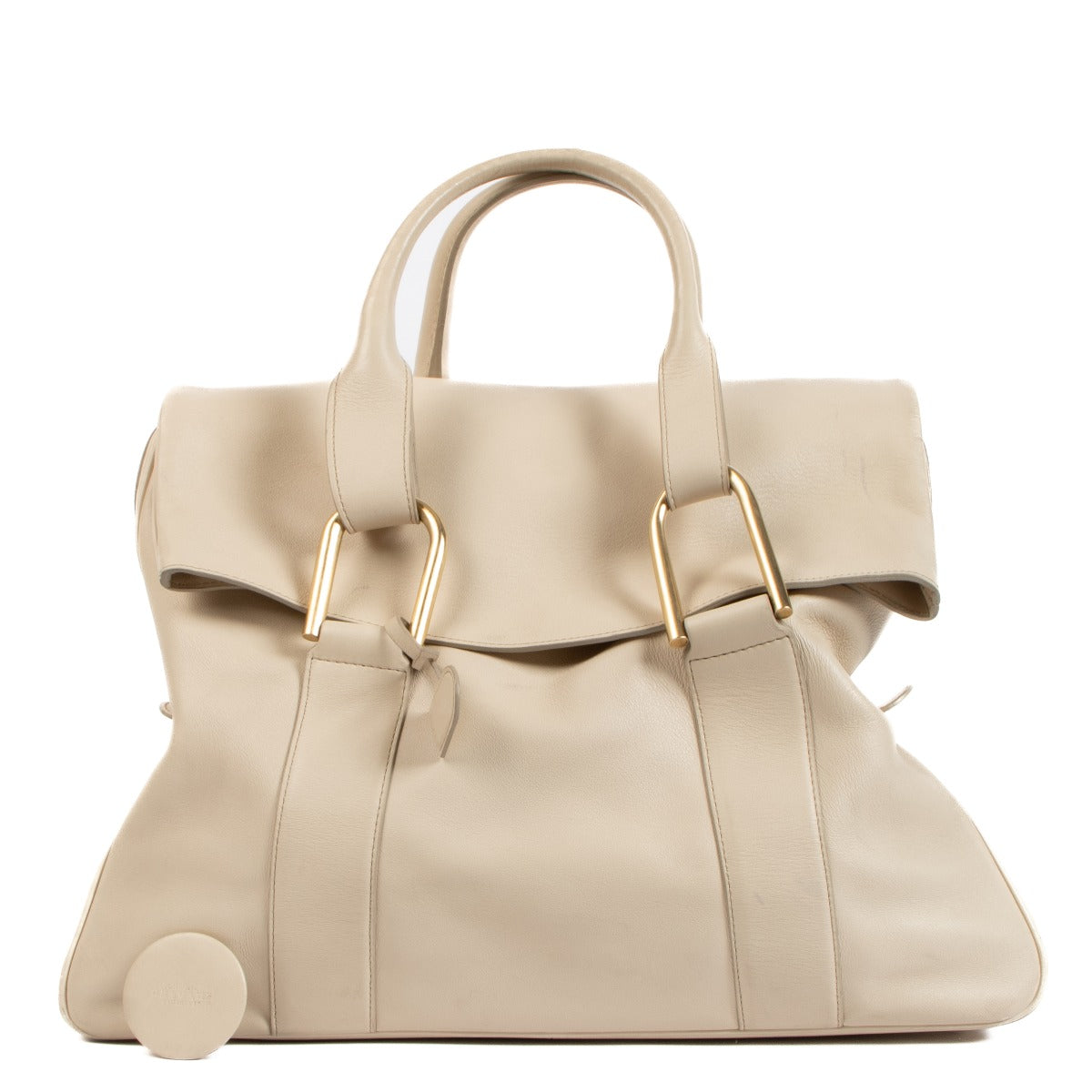 Delvaux Nude Polo Givry City Large Tote Bag
