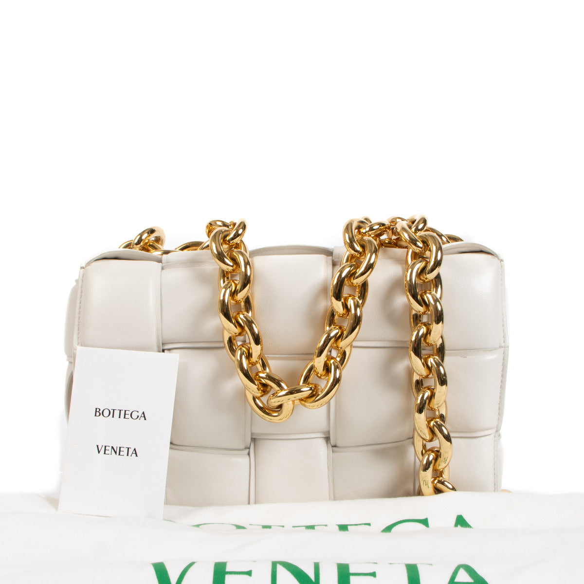 Bottega Veneta Chalk Chain Cassette Tas