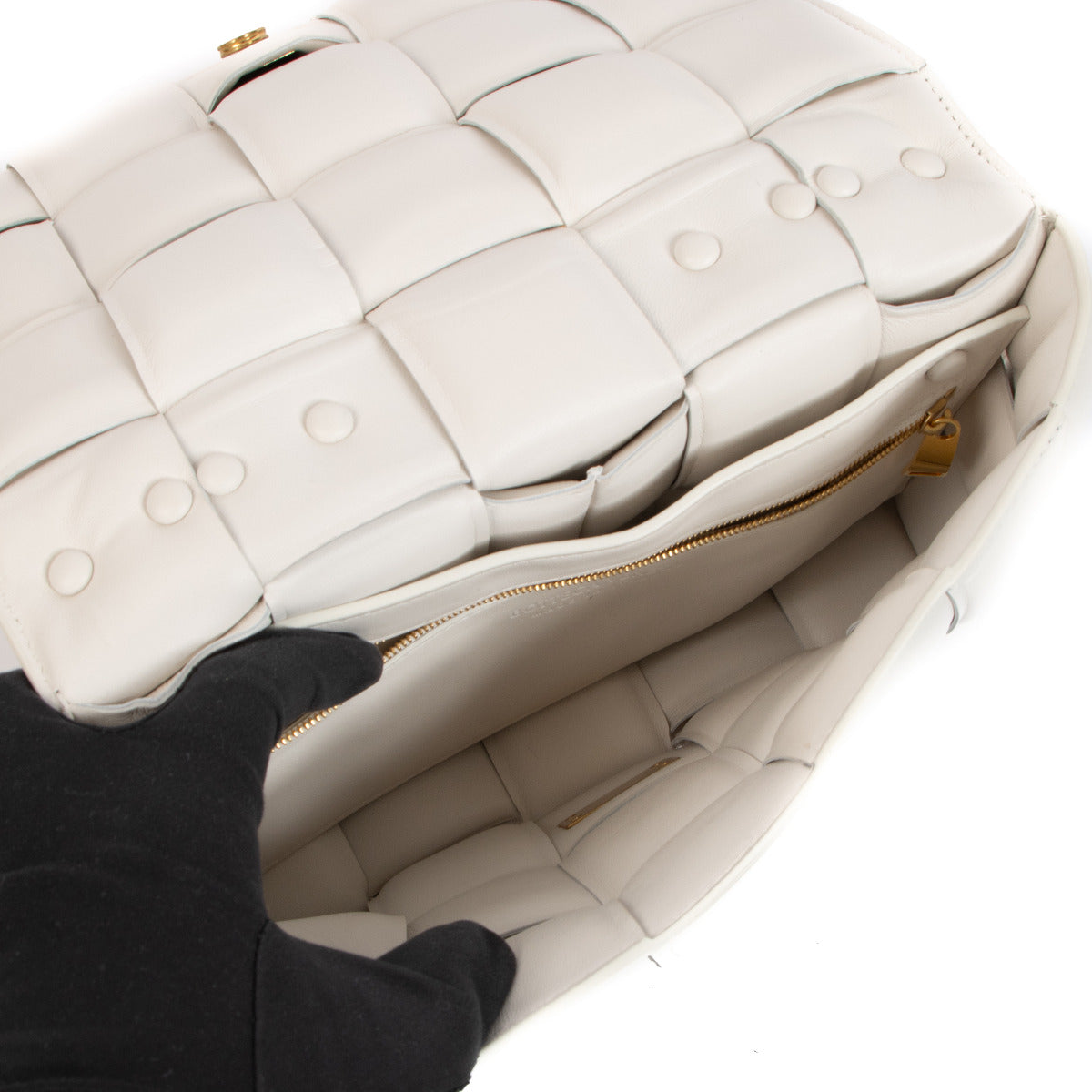 Bottega Veneta Chalk Chain Cassette Tas