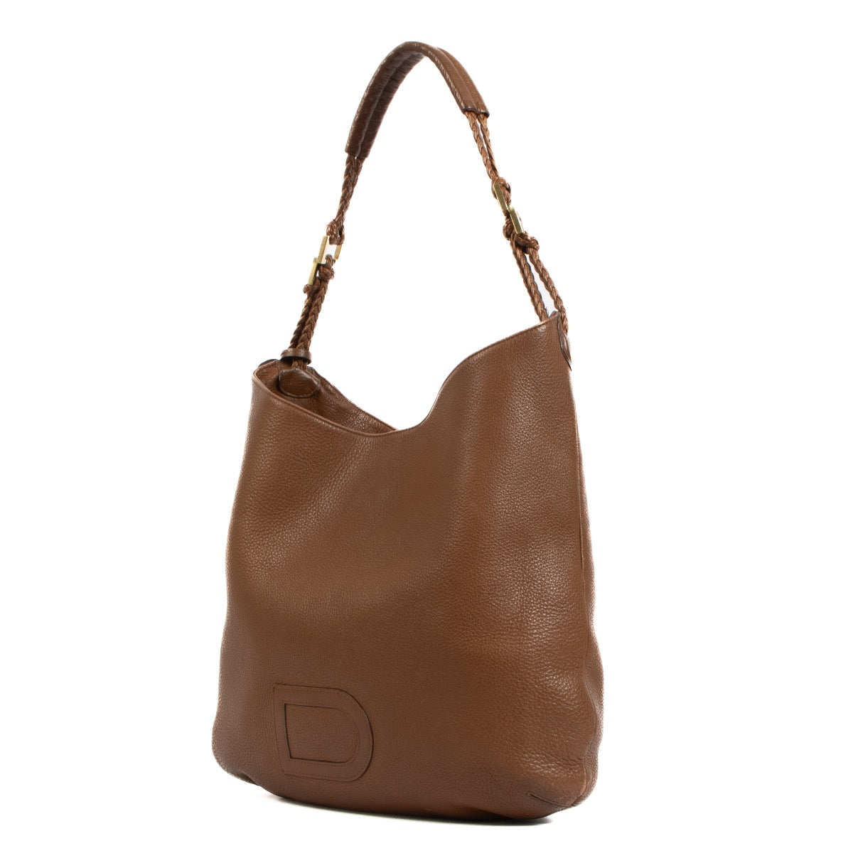 Shop safe online at Labellov at Labellov in Antwerp, Brussels and Knokke this 100% authentic second hand Delvaux Brown Leather Louise Tressé GM Shoulder Bag