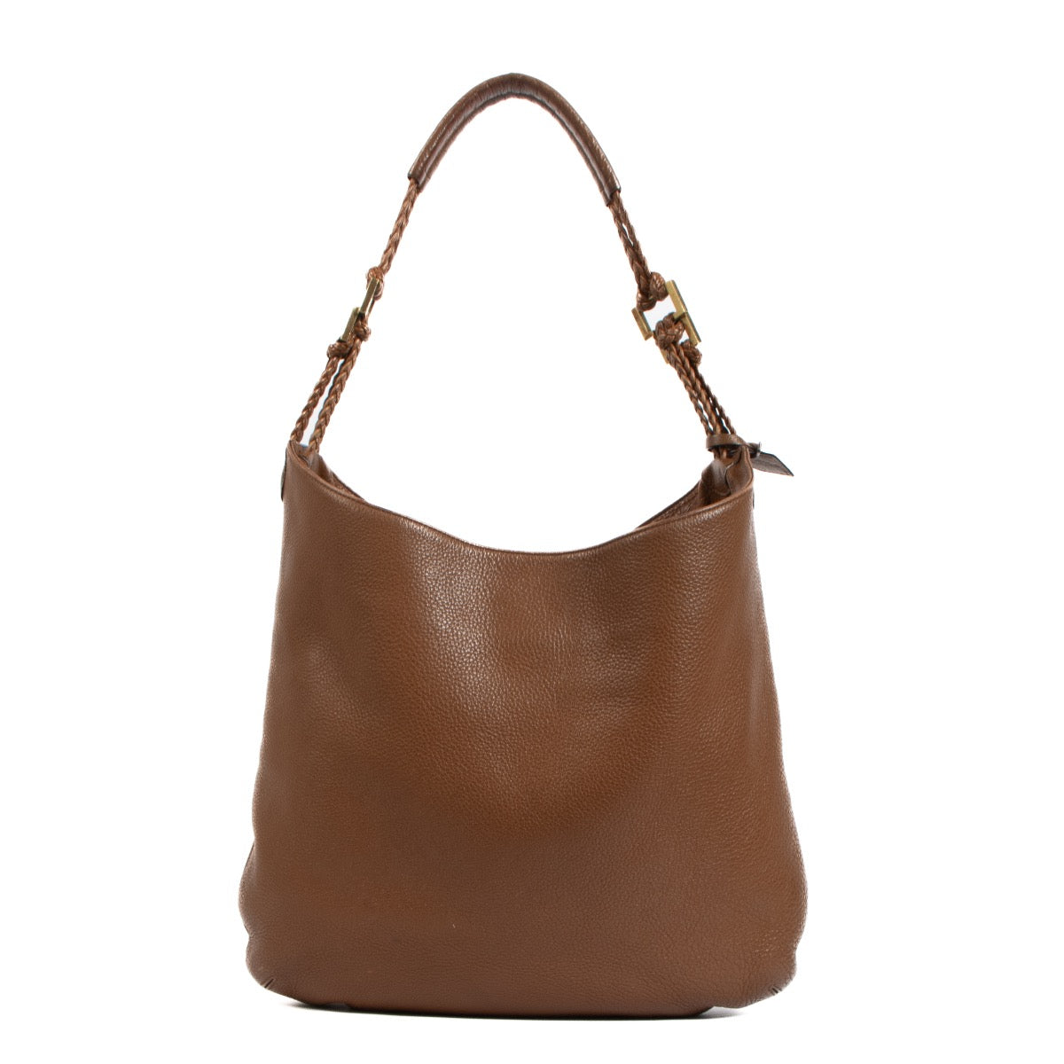 Shop safe online at Labellov at Labellov in Antwerp, Brussels and Knokke this 100% authentic second hand Delvaux Brown Leather Louise Tressé GM Shoulder Bag