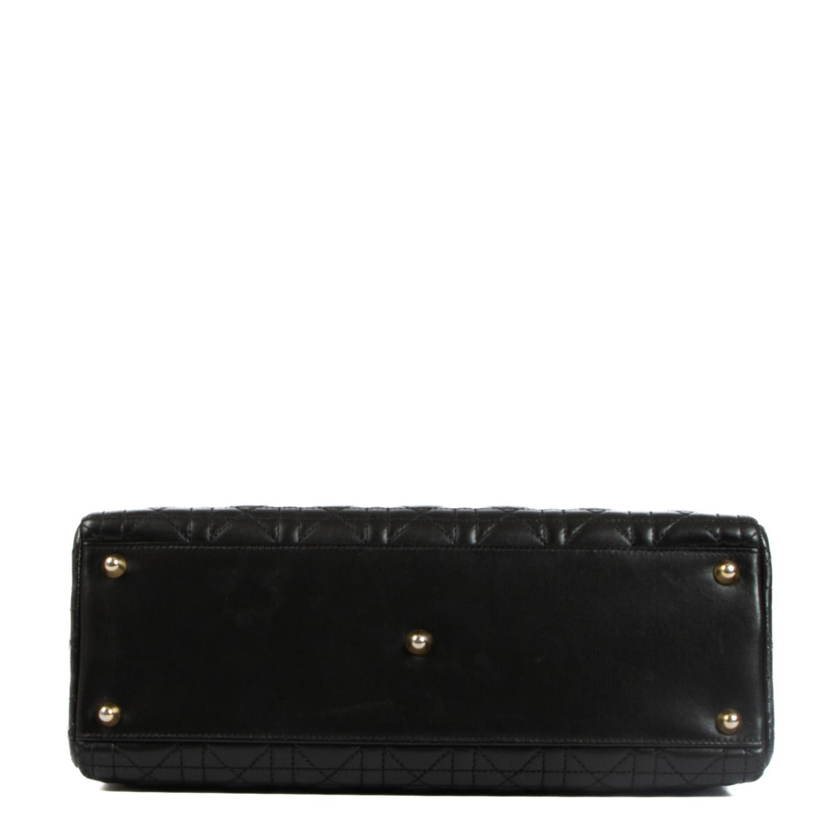 Second hand Vintage Christian Dior Black Cannage Lambskin Large Lady Dior Bag on www.labellov.com