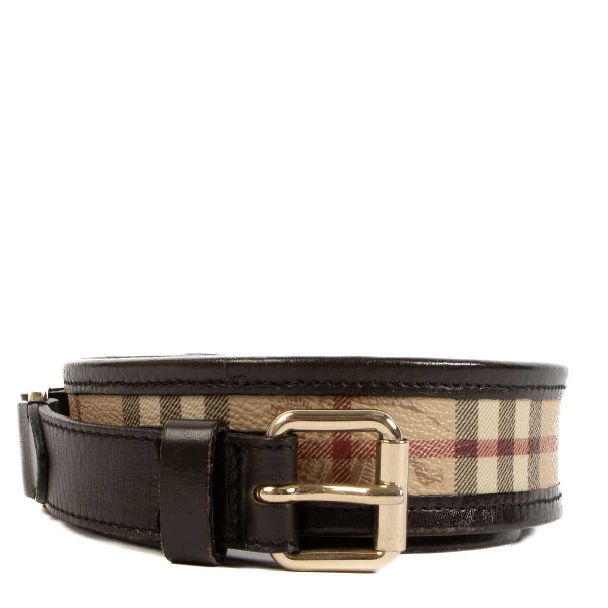 Burberry Haymarket Check Belt - size 100