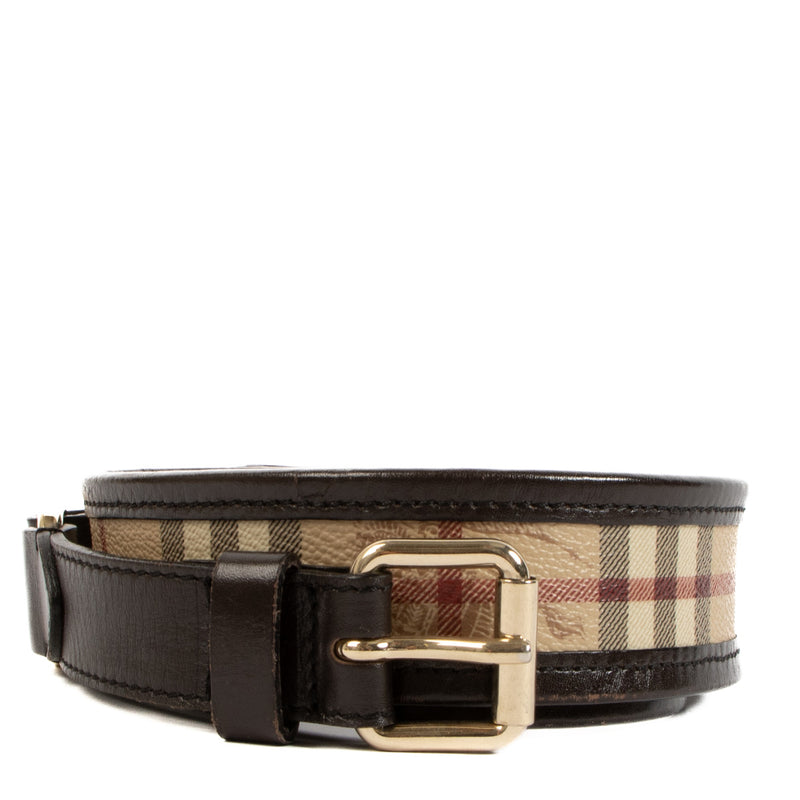 Burberry Haymarket Check Belt - size 100