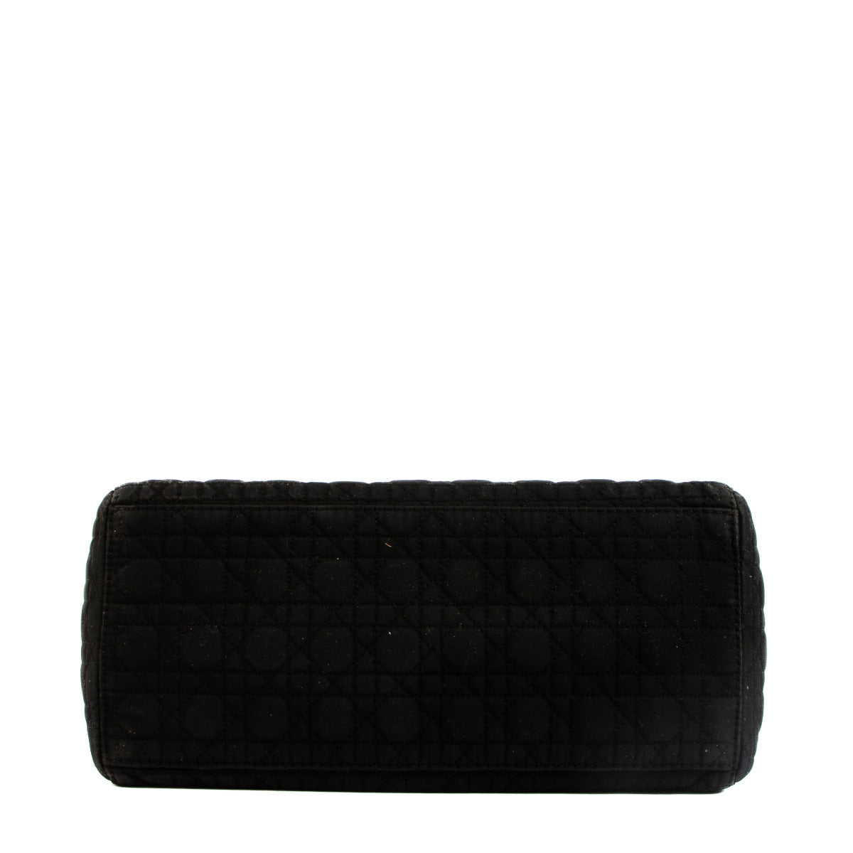 Christian Dior Zwarte Stoffen Medium Lady Dior Tas