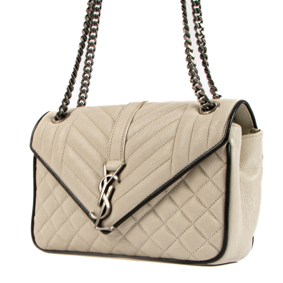 Saint Laurent Cream Medium Envelope Bag aan de beste prijs bij Labellov tweedehands luxe in Antwerpen