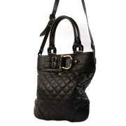 Burberry Black Quilted Leather Tote Bag