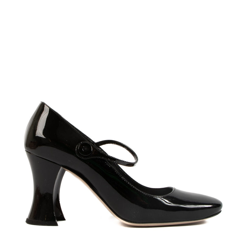 Miu Miu Black Patent Leather Pumps
