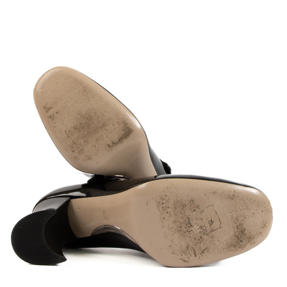 Miu Miu Black Patent Leather Mary Jane Pump