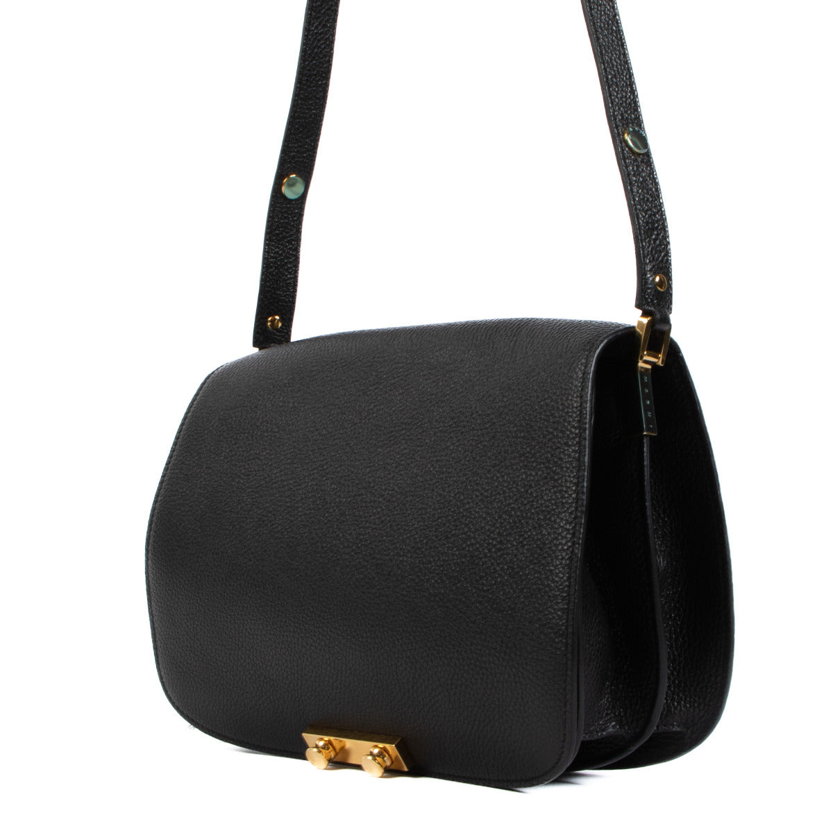 Marni Black Leather Crossbody Bag