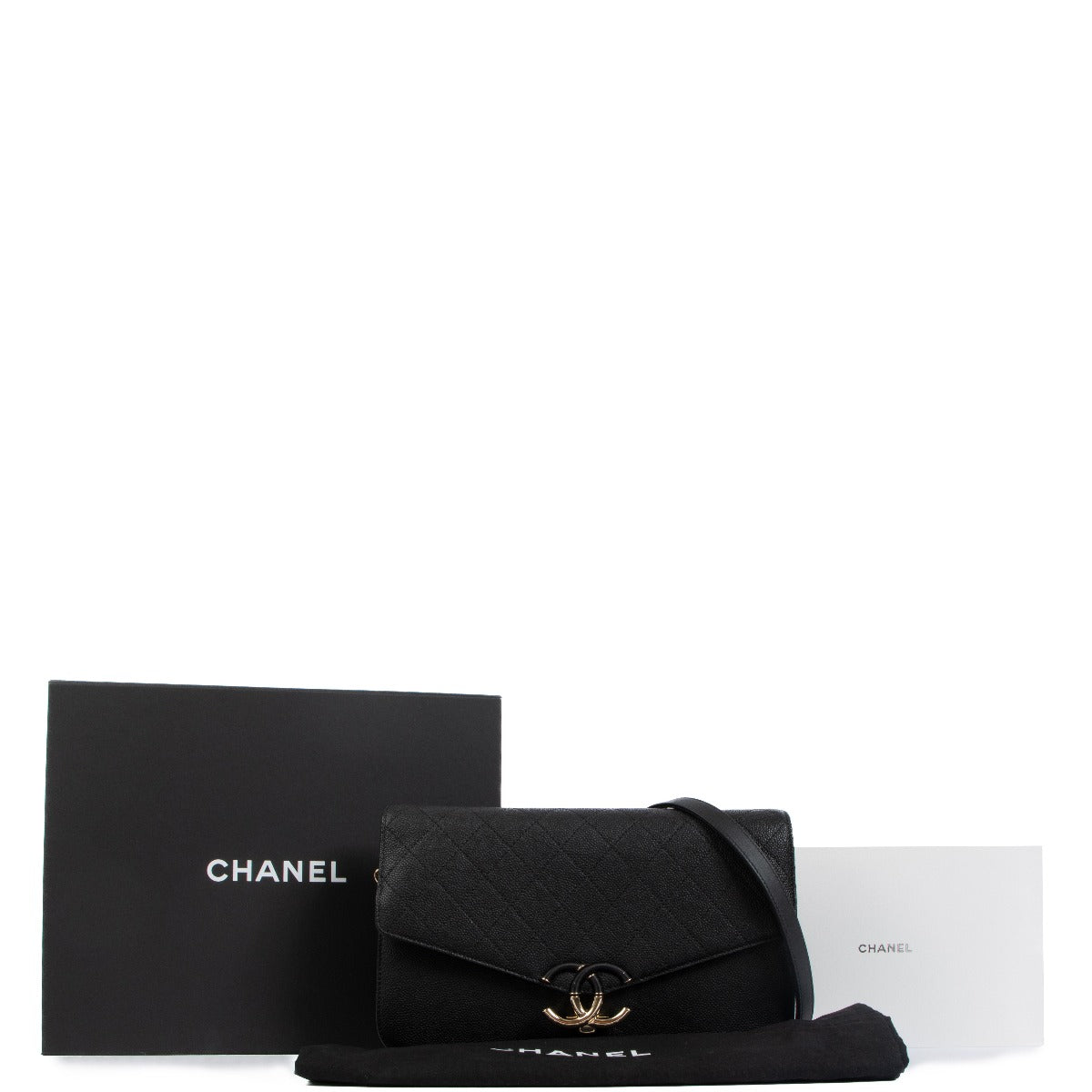 Chanel Black Caviar Leather Coco Cuba Flap Bag