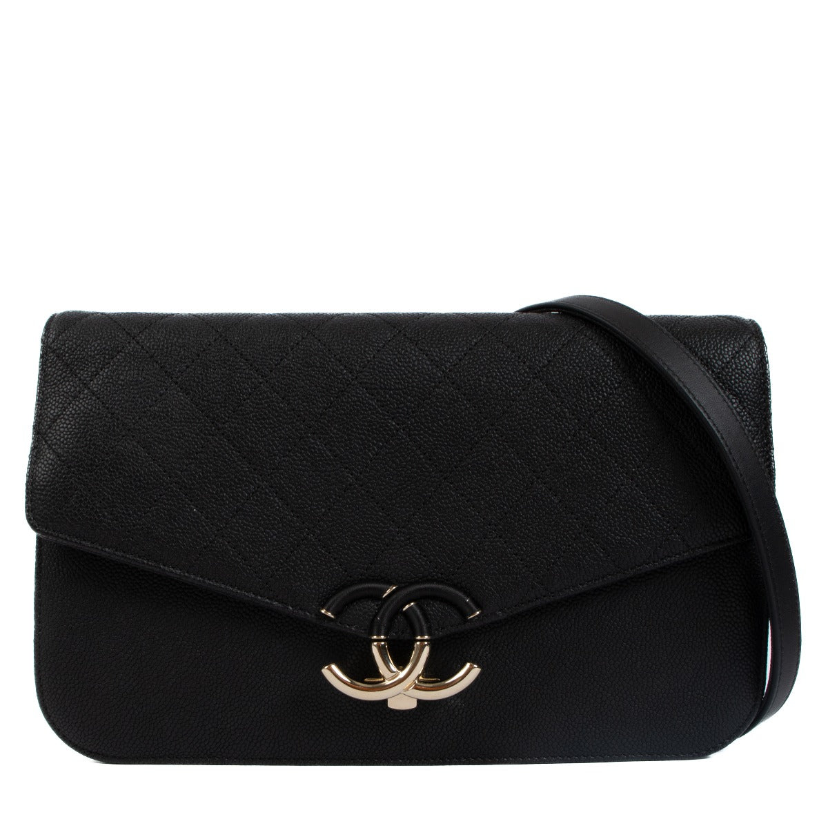 Chanel Black Caviar Leather Coco Cuba Flap Bag