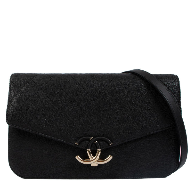 Chanel Black Caviar Leather Coco Cuba Flap Bag