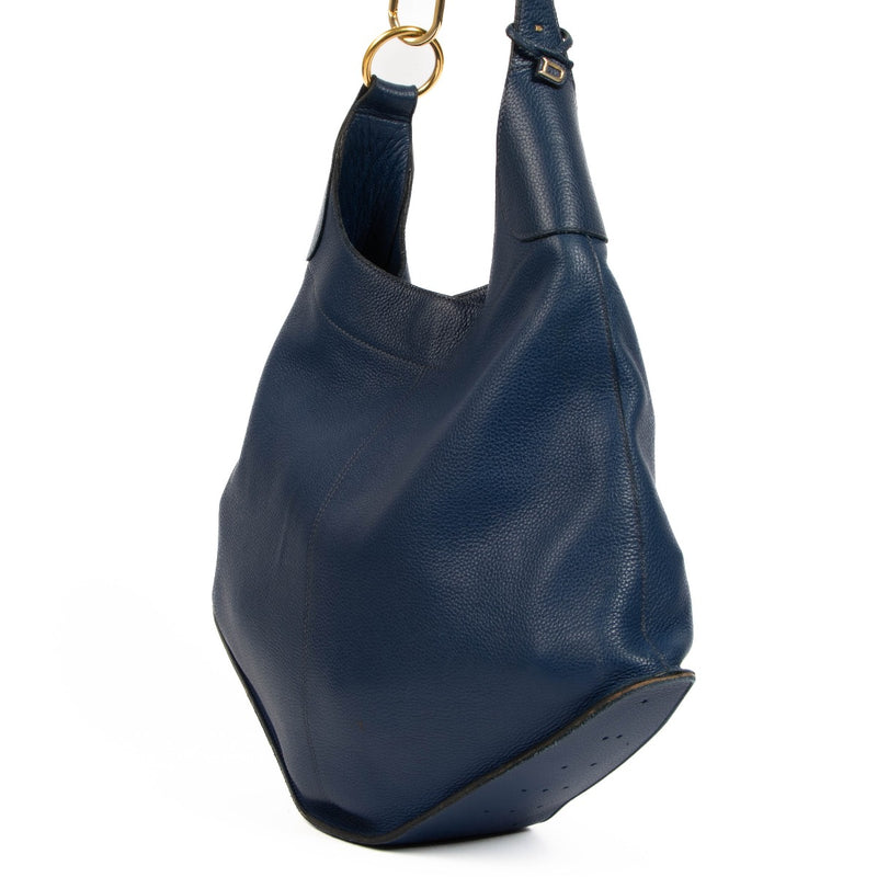 shop 100% authentic second hand Delvaux Blue Satan Shoulder Bag on Labellov.com