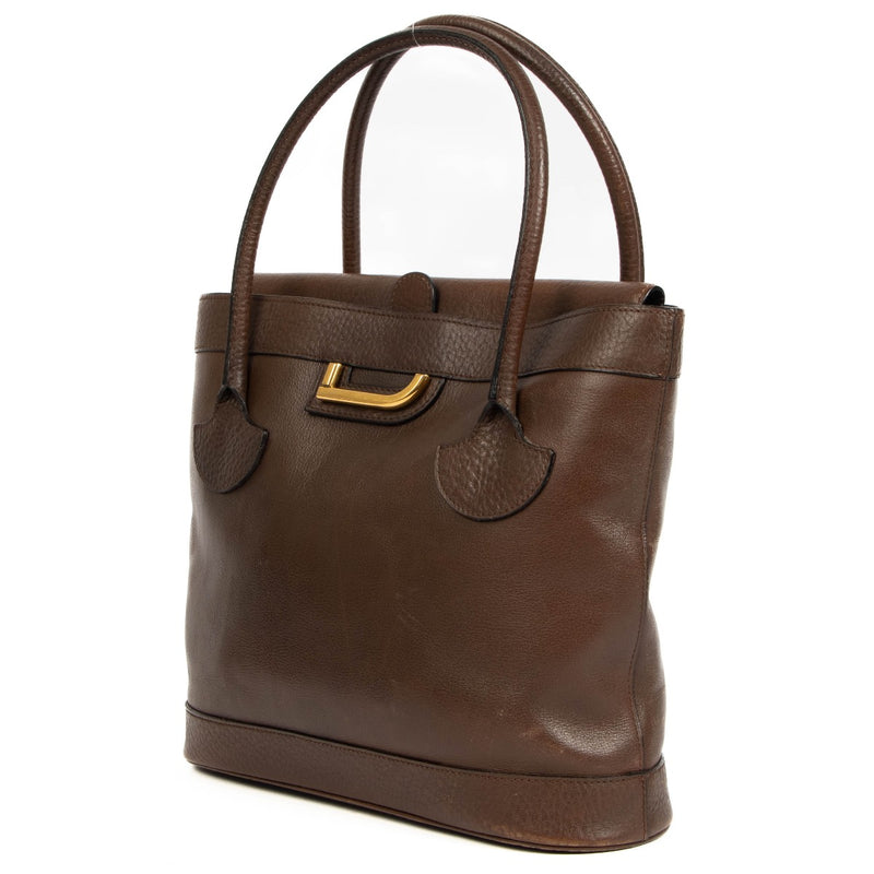Delvaux Brown Vintage Chais Tote Bag
