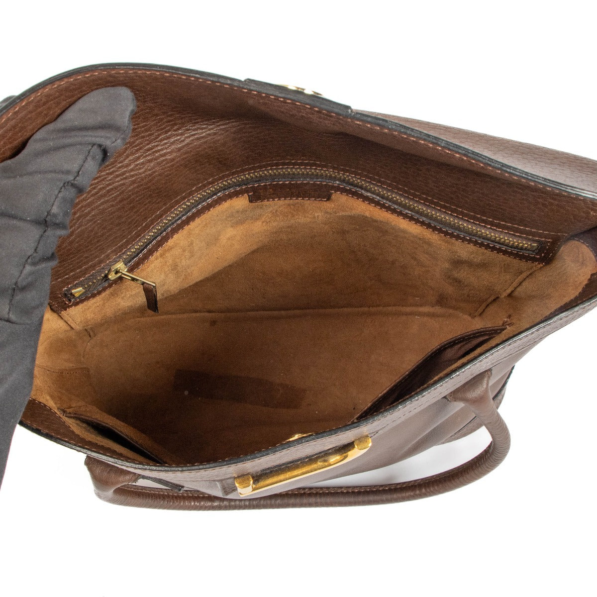 Sac fourre-tout Delvaux marron vintage