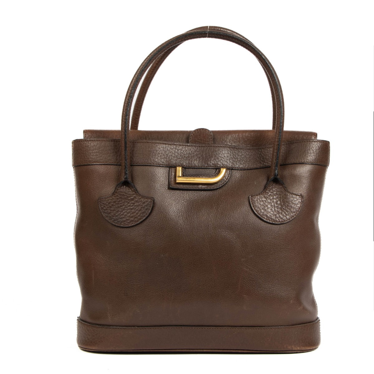 Delvaux Brown Vintage Chais Tote Bag