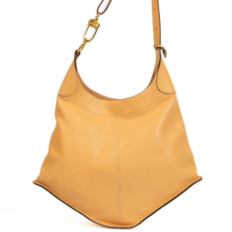 Delvaux Beige Satan Shoulder Bag