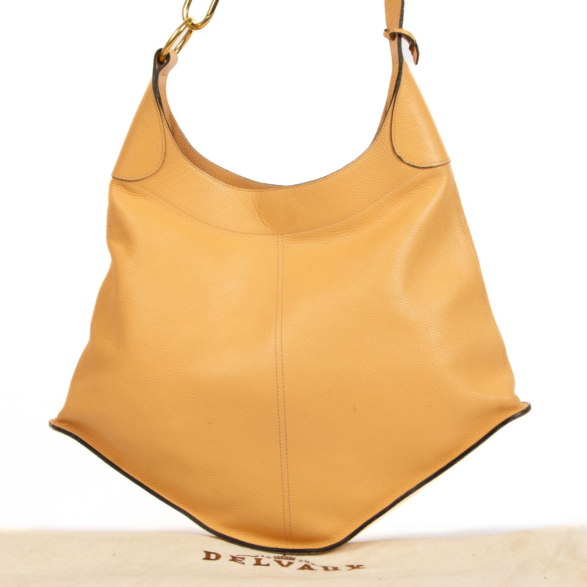 Delvaux Beige Satan Schoudertas