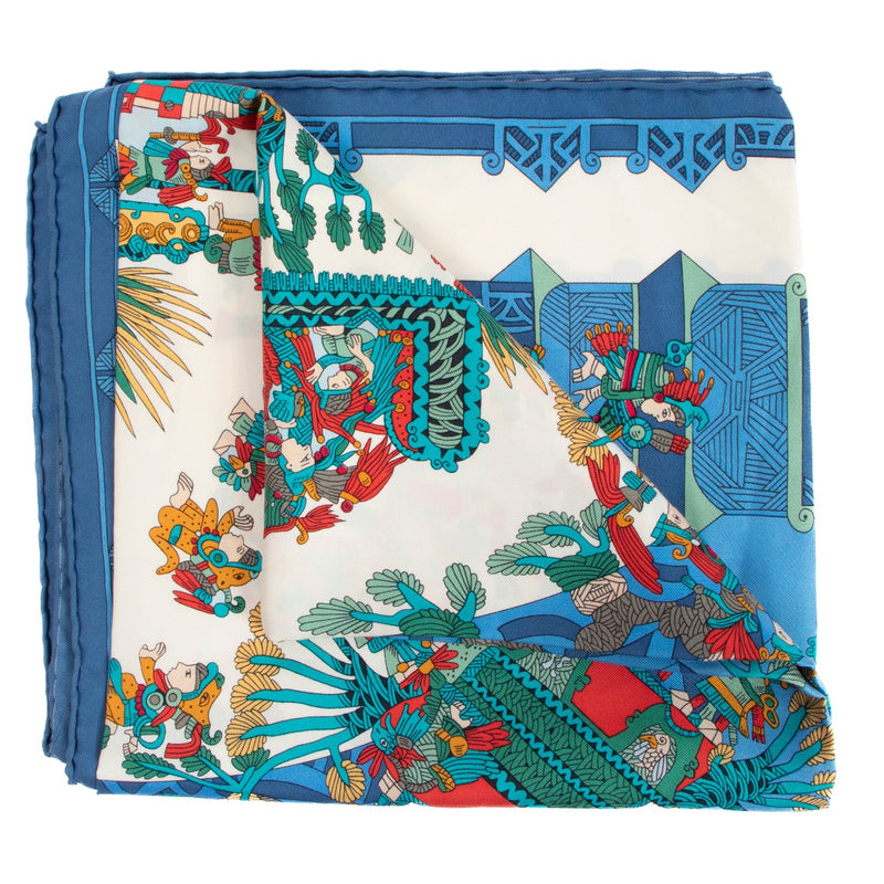 Shop safe online at Labellov in Antwerp Brussels and Knokke this 100% authentic second hand Hermès Multicolor 'Astres et Soleils' Silk Carrée 90 Scarf