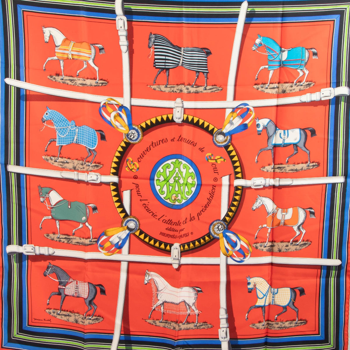 shop 100% authentic second hand Hermès Couvertures Et Tenues De Jour Carré 90 Silk Scarf on Labellov.com