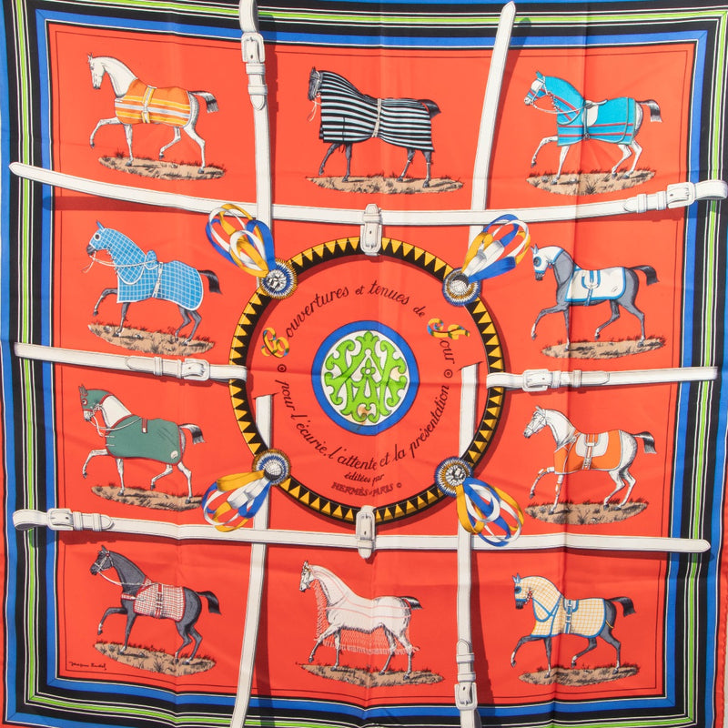 shop 100% authentic second hand Hermès Couvertures Et Tenues De Jour Carré 90 Silk Scarf on Labellov.com