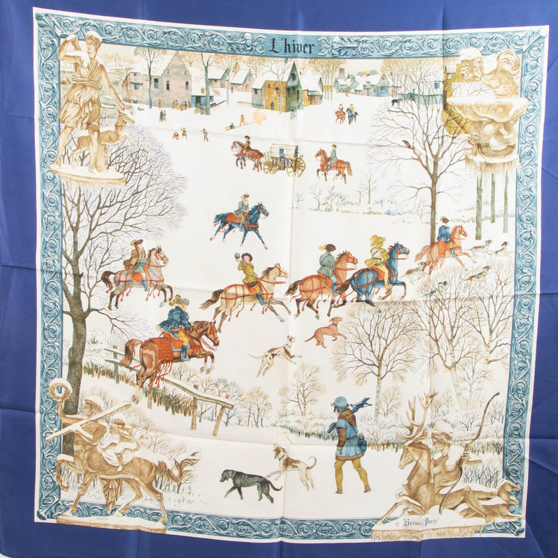shop 100% authentic second hand Hermès L'hiver Silk Scarf on Labellov.com
