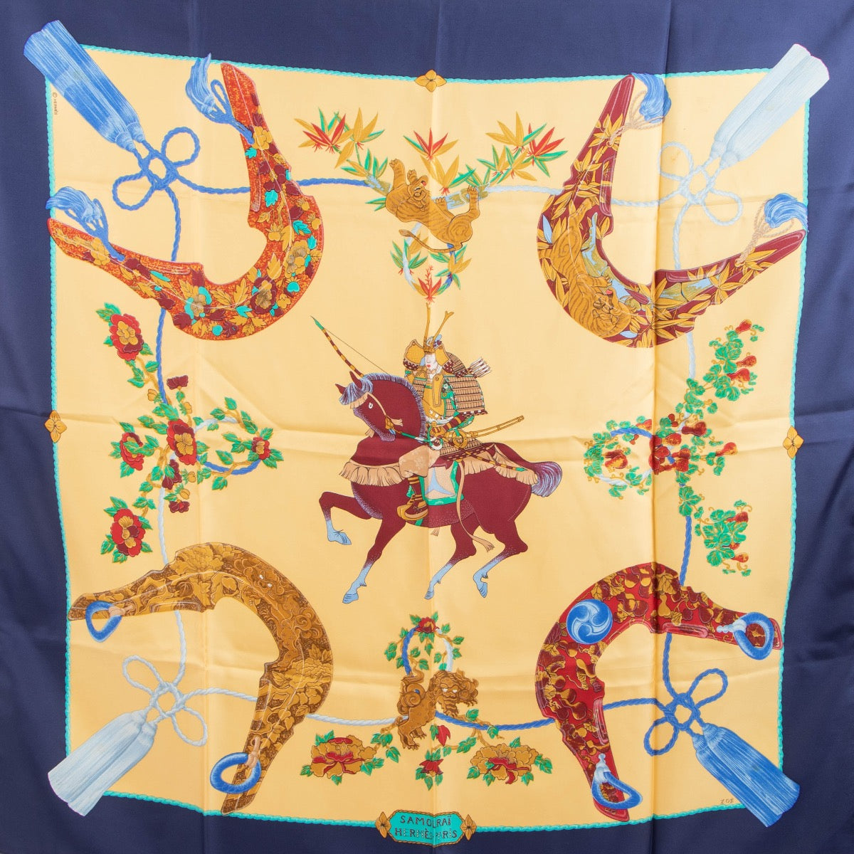 shop 100% authentic second hand Hermès Samouraï Silk Scarf on Labellov.com