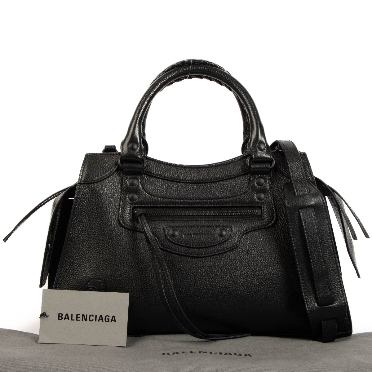 Buy real preloved Balenciaga black Neo Classic small top handle at Labellov.com or Labellov Antwerp, Brussels, Knokke.