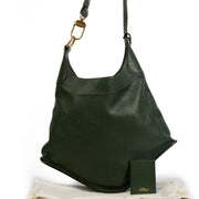 shop 100% authentic second hand Delvaux Green Satan Leather Shoulder Bag on Labellov.com