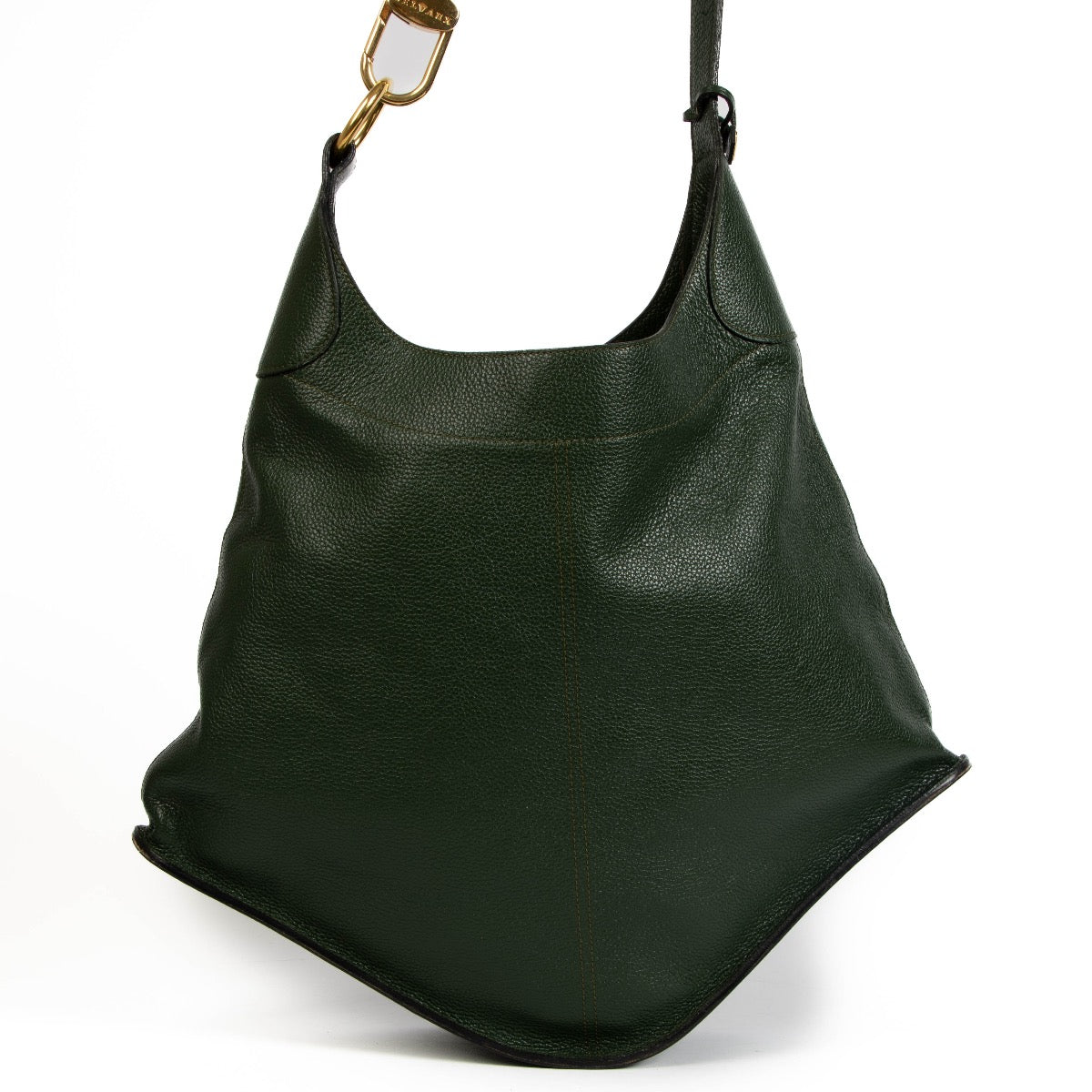 shop 100% authentic second hand Delvaux Green Satan Leather Shoulder Bag on Labellov.com