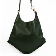 shop 100% authentic second hand Delvaux Green Satan Leather Shoulder Bag on Labellov.com