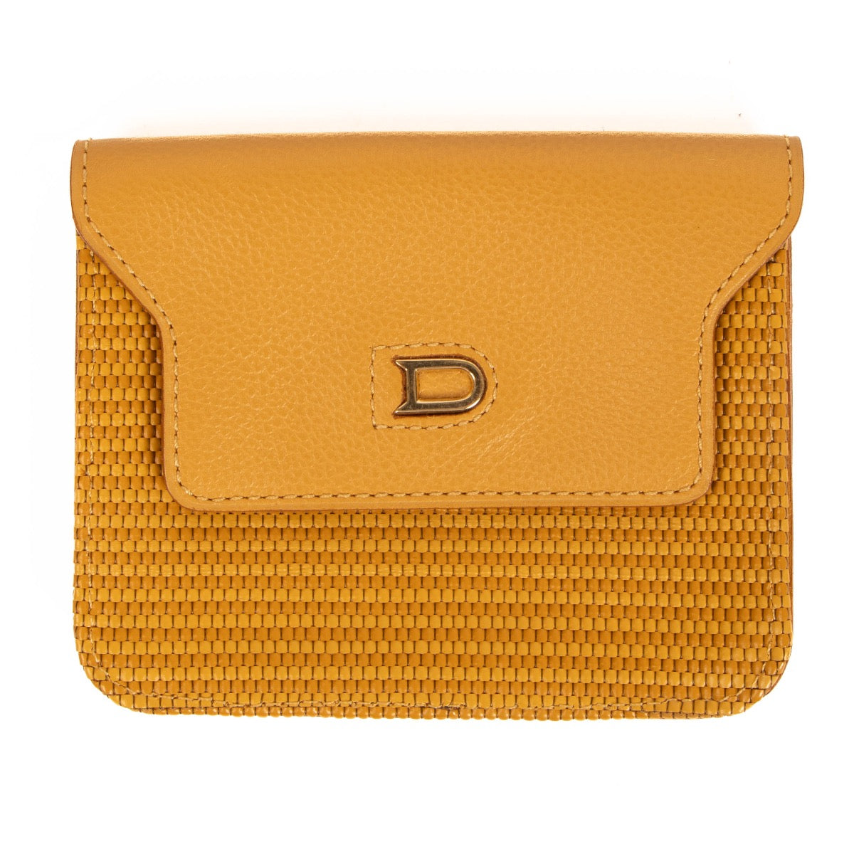 shop 100% authentic second hand Delvaux Yellow Toile De Cuir Walleton Labellov.com