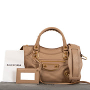 Shop safe online at Labellov in Antwerp, Brussels and Knokke this 100% authentic second hand Balenciaga Vieux Pink Mini City Crossbody Bag