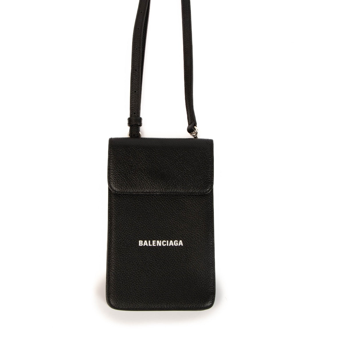 Balenciaga Black Phone Pouch Crossbody Bag