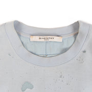 shop 100% authentic second hand Givenchy Blue Distressed Logo T-shirt - Size M on Labellov.com