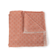 Gucci Pink GG Jacquard Shawl