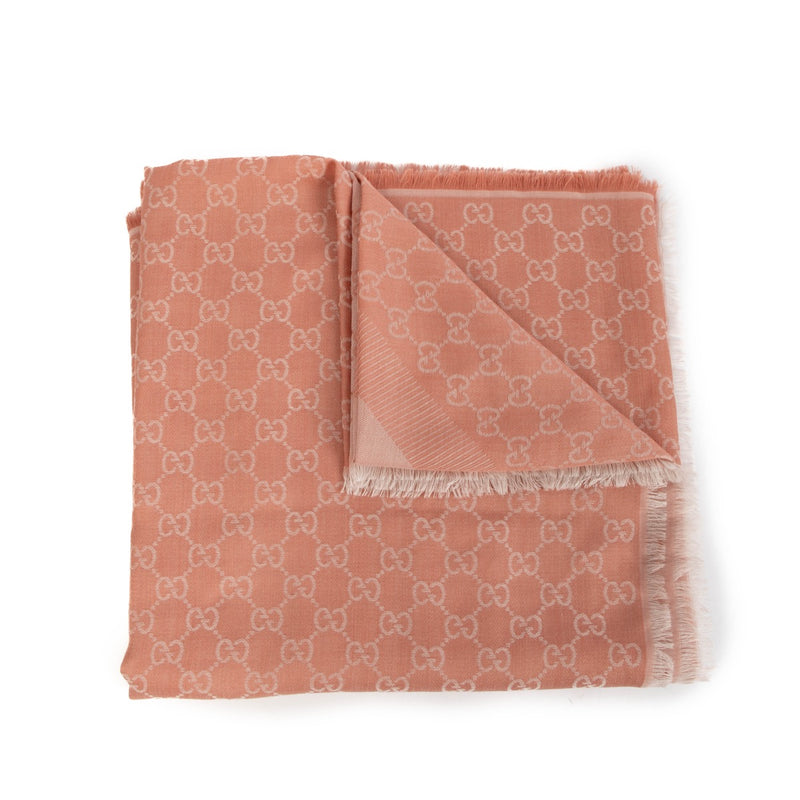 Gucci Pink GG Jacquard Shawl