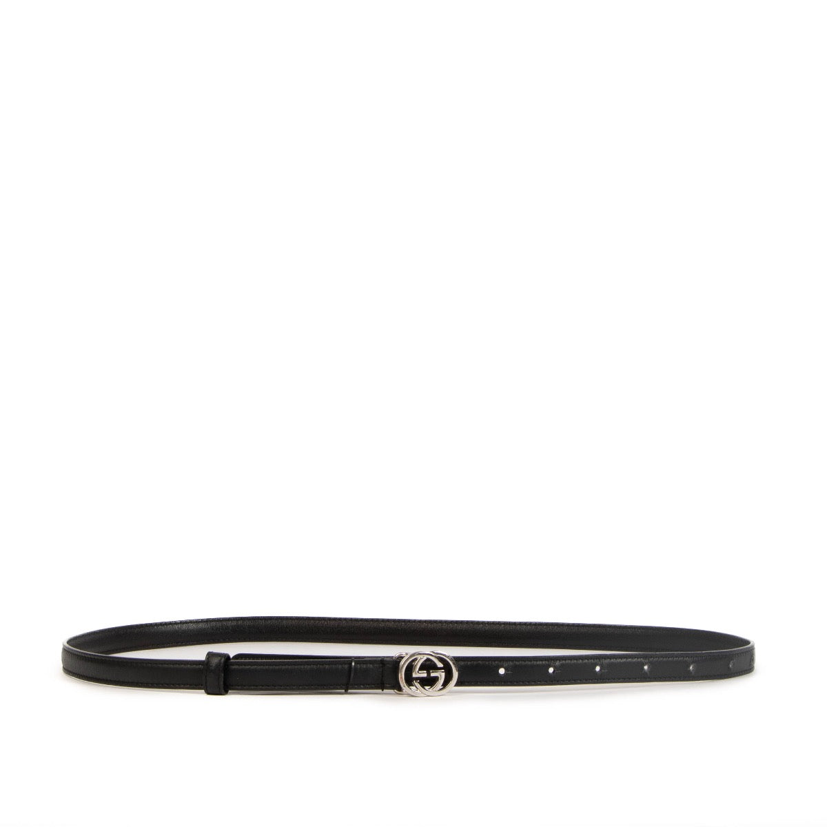 Shop safe online at Labellov in Antwerp, Brussels and Knokke this 100% authentic second hand Gucci Black Leather Thin Belt - size 90
