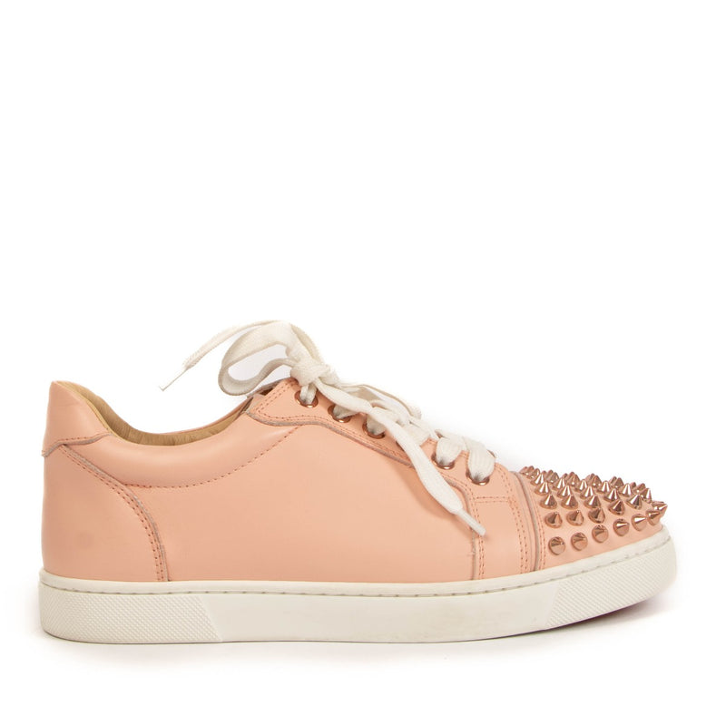 Christian Louboutin Pink Vieira Spikes Sneakers