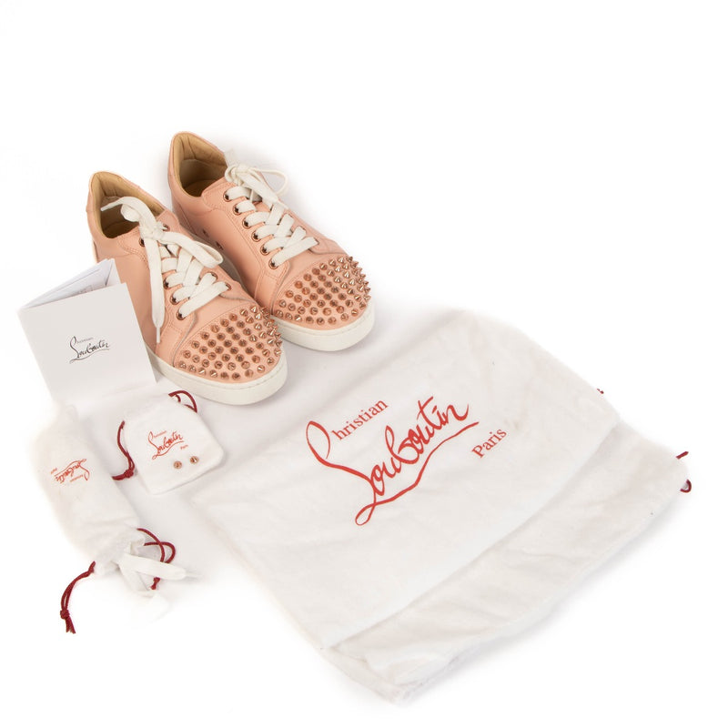 Christian Louboutin Pink Vieira Spikes Sneakers
