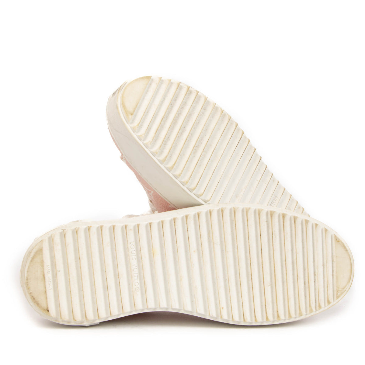 Louis Vuitton Pink Time-Out Monogram Sneakers - size 37
