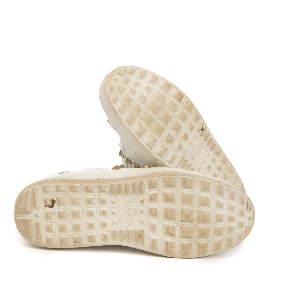 Valentino Garavani White Untitled Rockstud Sneakers - size 37