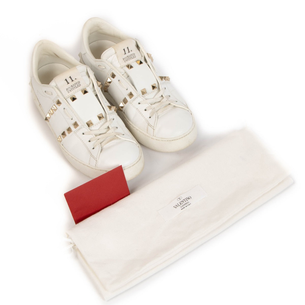 Valentino Garavani White Untitled Rockstud Sneakers