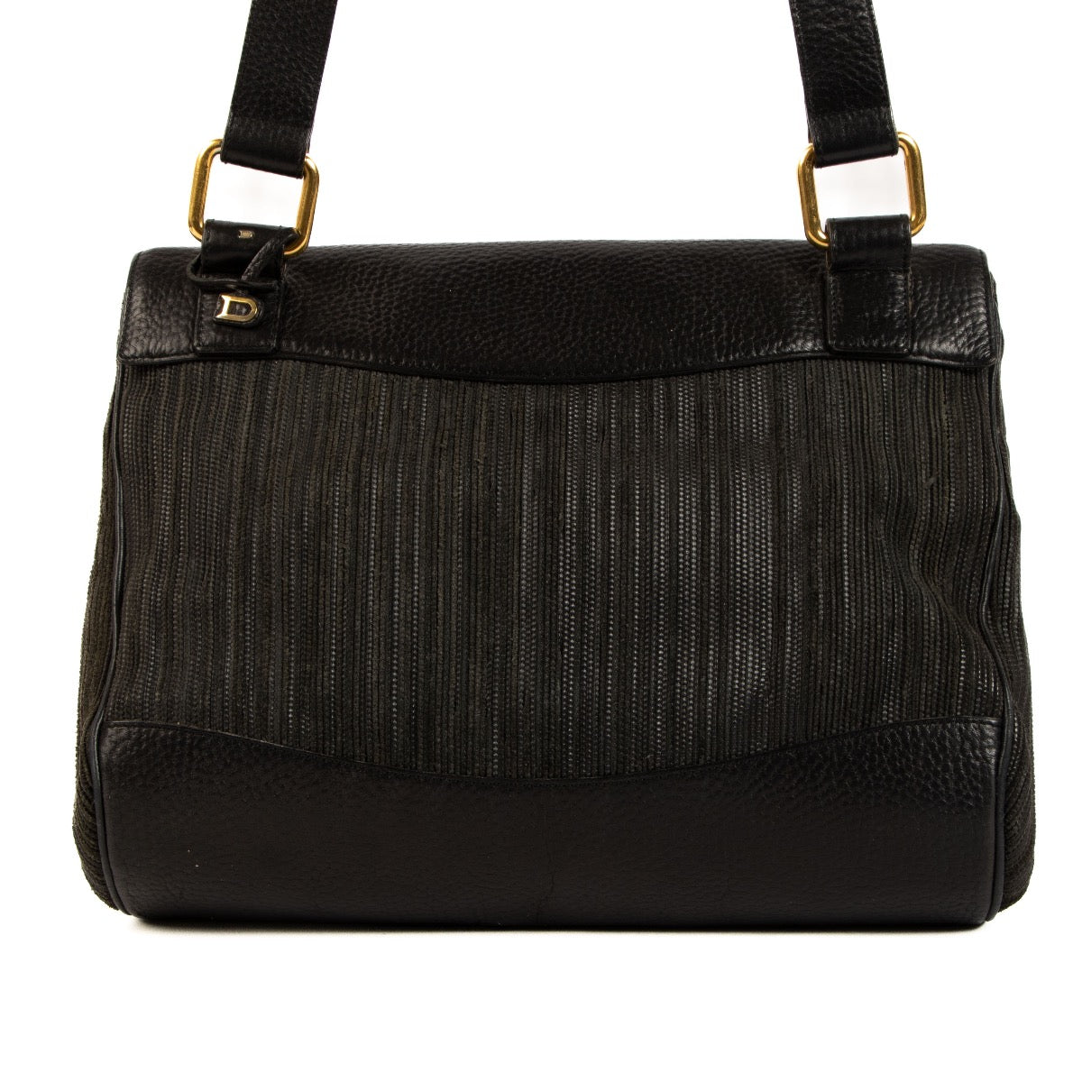 Shop 100% authentic second-hand Delvaux Navy Toile de Cuir Messenger Bag on Labellov.com