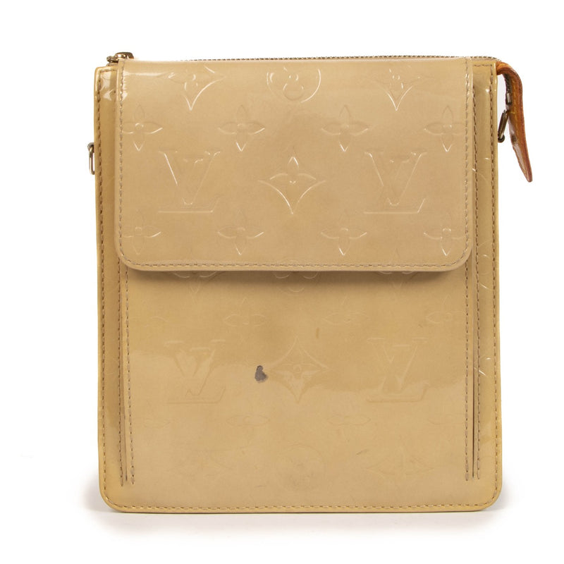Buy real Louis Vuitton beige patent leather Mott bag Labellov Antwerp, Knokke or Brussels